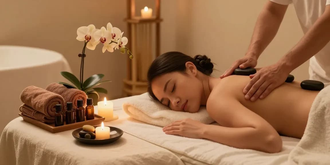 RR88 spa treatment: warm massage therapy in serene luxury.