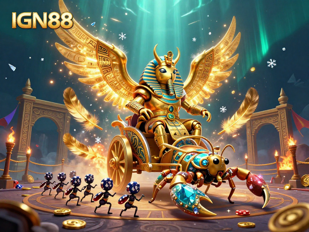 Experience thrilling wins with IGN88 at the dynamic online casino filled with ornate gambling elements.