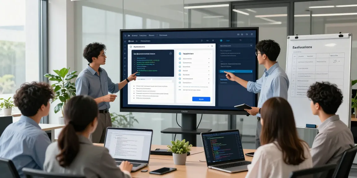Dynamic team implementing an age verification system in a modern office, showcasing real-time compliance solutions.