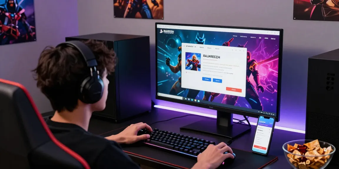 Pengguna RAJARECEH melakukan login di platform permainan online dengan suasana nyaman dan elemen gaming yang modern.