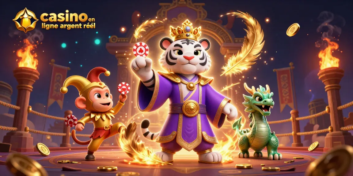 Participez à un gameplay palpitant chez casino en ligne argent réel avec des personnages 3D vibrants et des éléments de casino dynamiques.