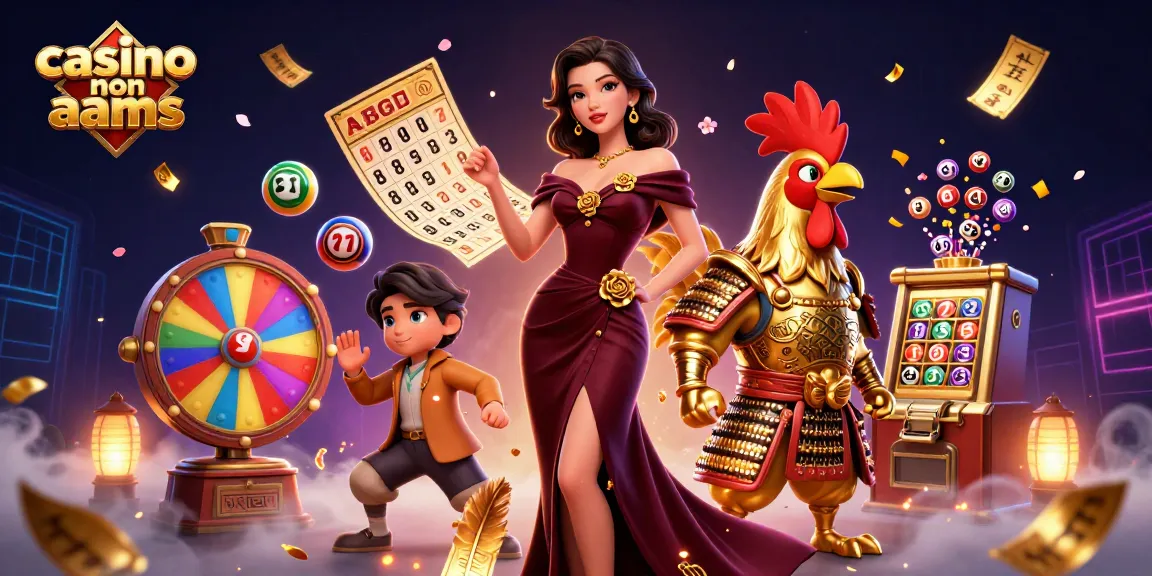 Scopri i casinò non AAMS con elementi di lotteria vivaci e personaggi glamour.