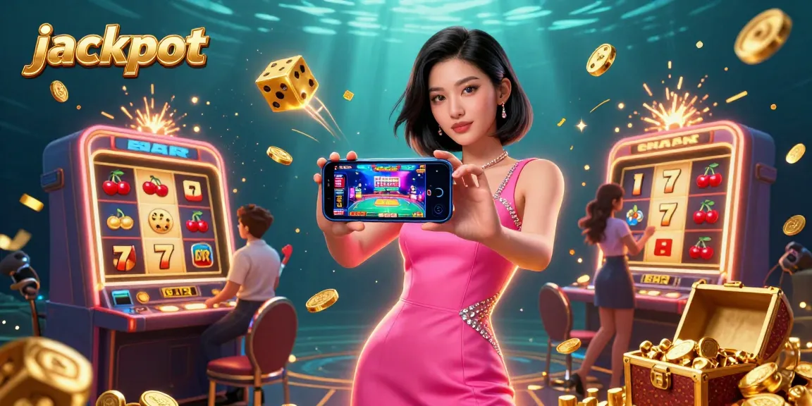 Experience the vibrant jackpot explosion in this stunning casino scene with thrilling slot action.