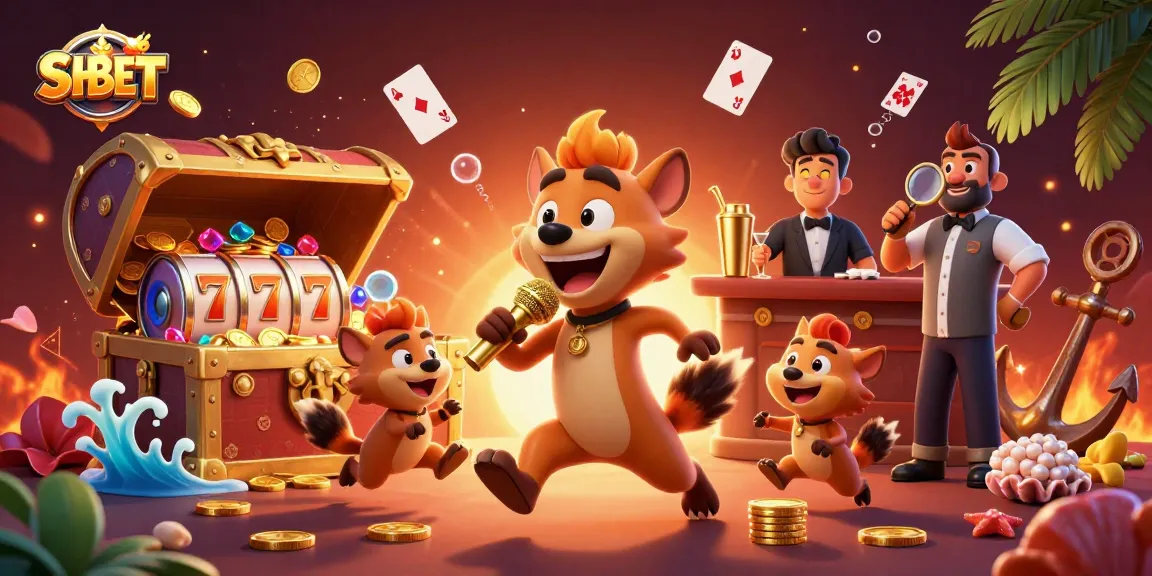 Experience the thrilling action at SH BET casino with lively hyena characters in a vibrant, comedic setup.