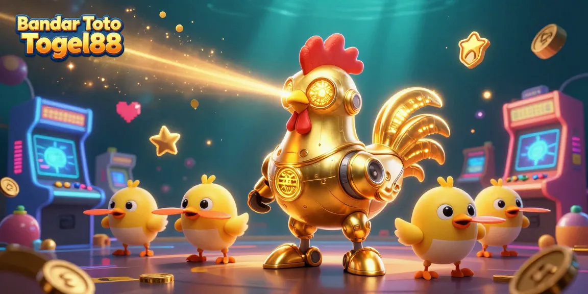 Experience thrilling gameplay at Bandar Toto Togel88 with vibrant 3D casino elements and futuristic characters.