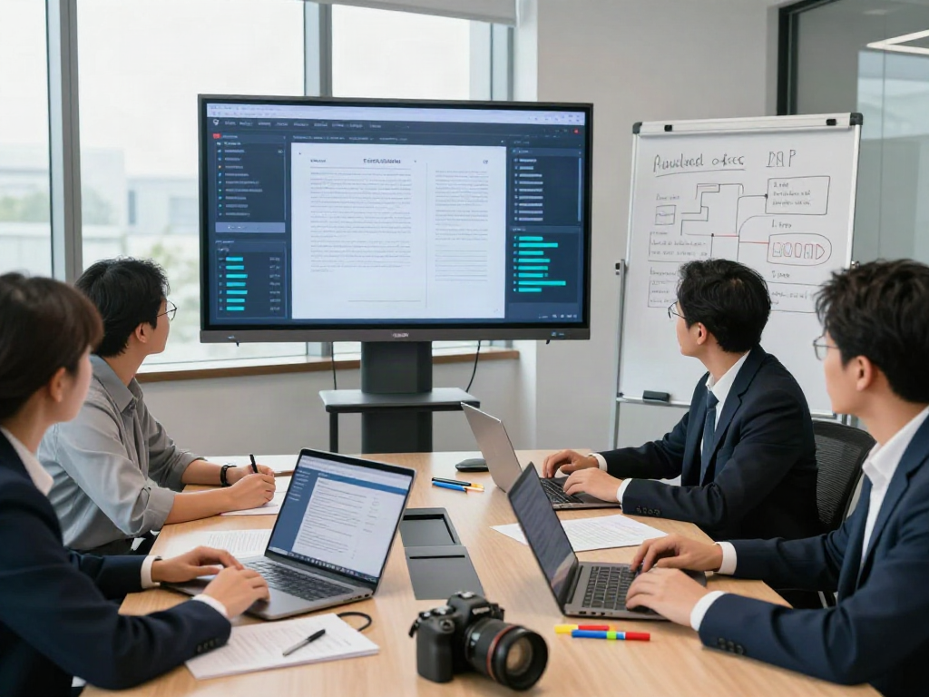 Team collaborating on document fraud detection tools in a professional office setting, highlighting critical industry practices.