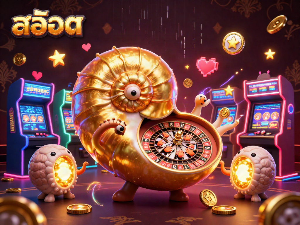 Engage with สล็อต themed slots action featuring a golden nautilus roulette and glowing game elements.