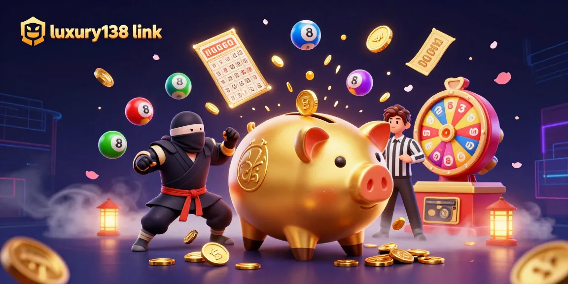 Menangkan jackpot dengan luxury138 link, ilustrasi kasino yang penuh hadiah dan energi