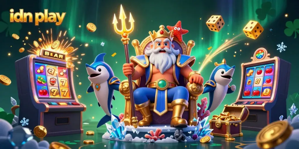 Experience the thrilling idn play casino world with Neptune, treasures, and vibrant slot machines.