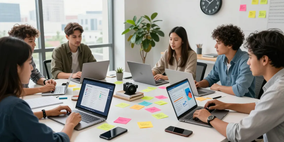 Team discussing telegram china alternative apps in bright workspace.