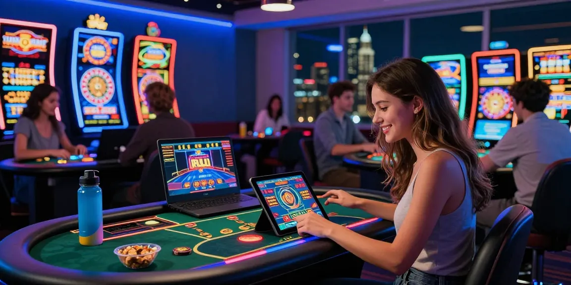 Engaging players experience in a vibrant casino online stranieri setting, showcasing diverse activities and a modern gaming atmosphere.