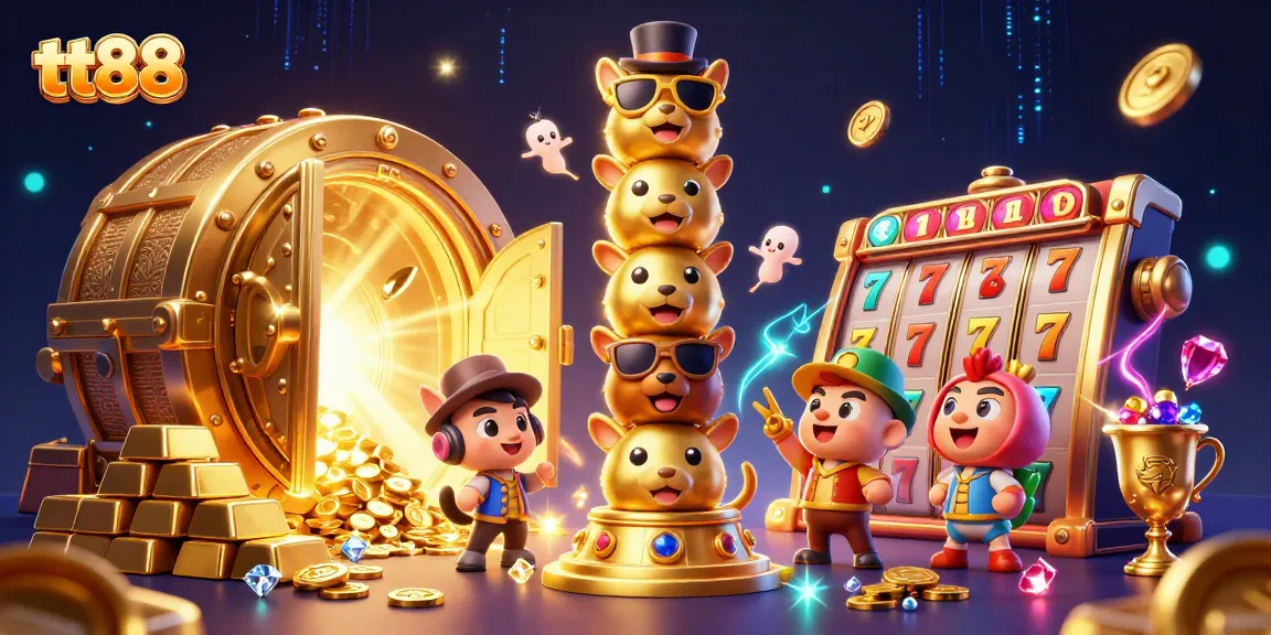 Engage with tt88’s thrilling casino adventures featuring a golden totem and jackpot elements.