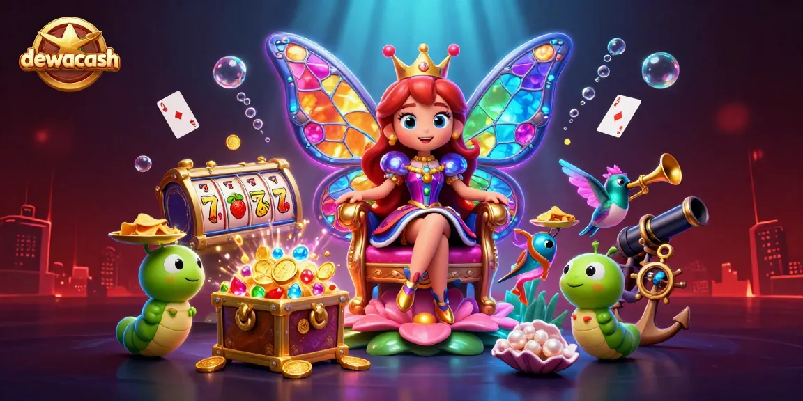 Bet big with dewacash while enjoying vibrant 3D casino queen and lively game elements.