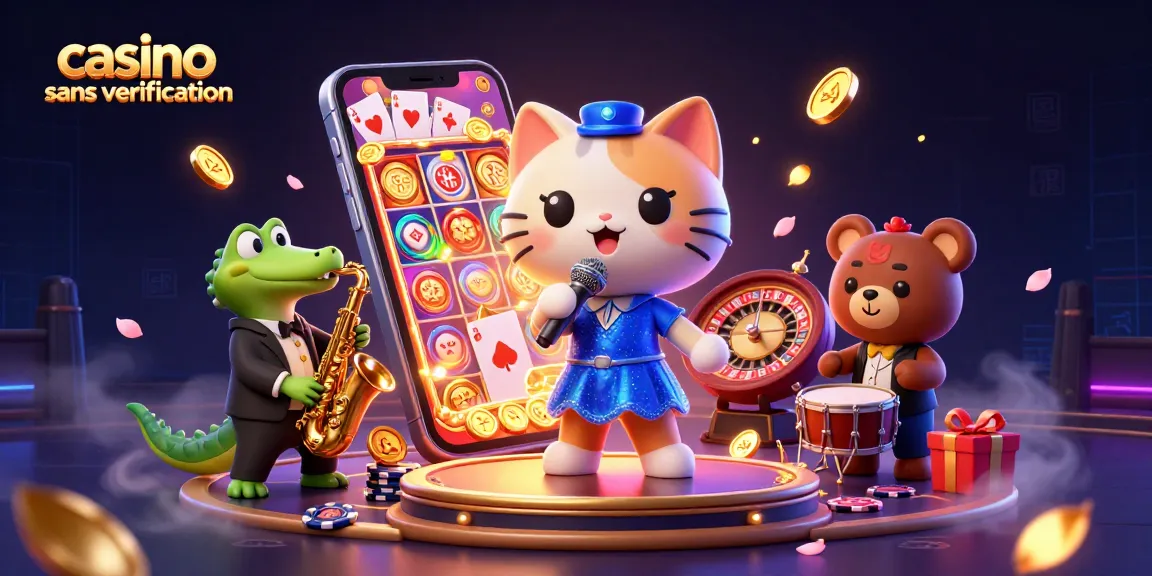 Jouer dans un casino sans vérification avec des personnages de dessins animés et des jeux colorés.