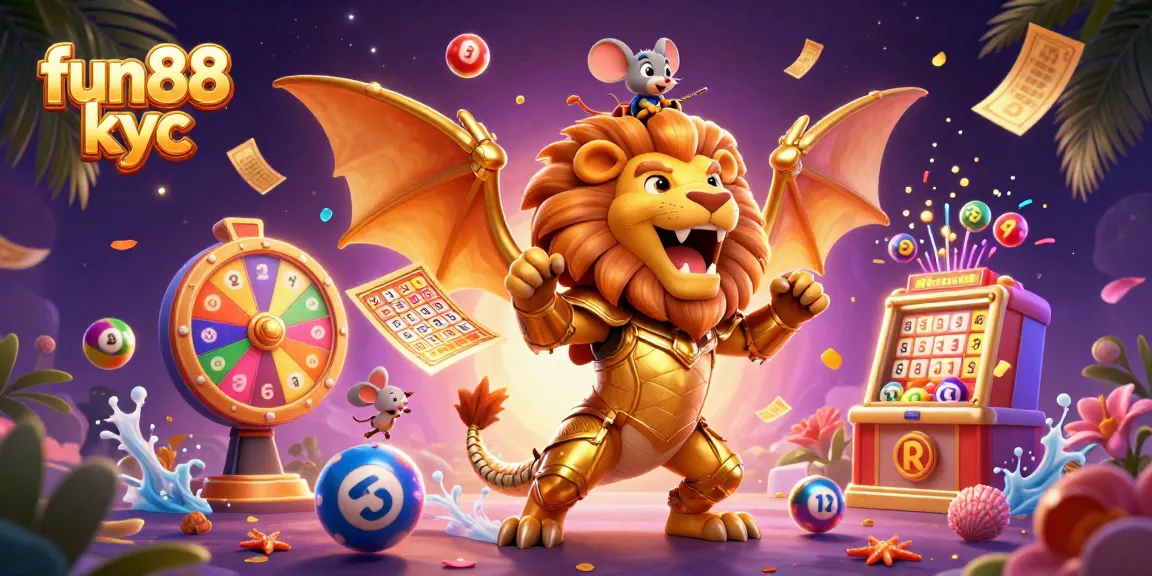 Hệ thống cá cược fun88 kyc với cảnh tượng 3D hấp dẫn trong không gian sôi động.
