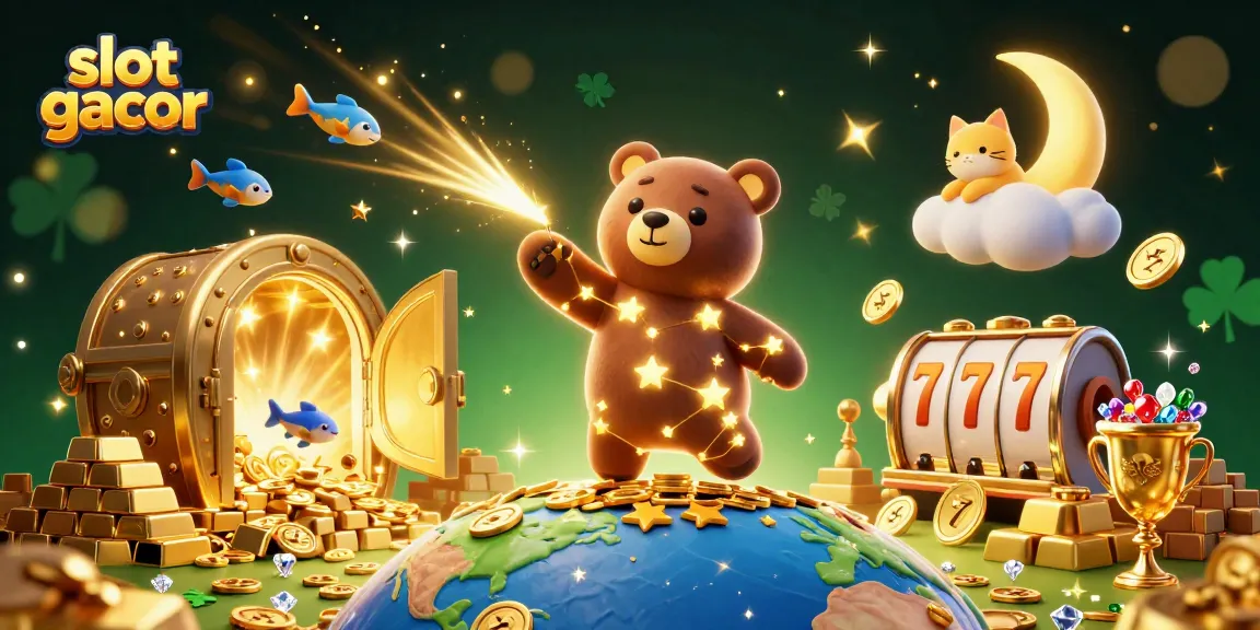Win big with exciting slot gacor themes in this vibrant casino illustration.
