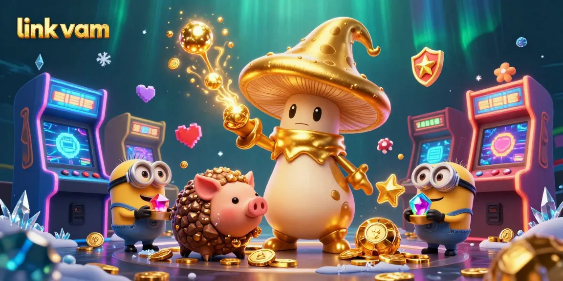 Experience thrilling gameplay and jackpots with link vmax in a vibrant 3D casino illustration.