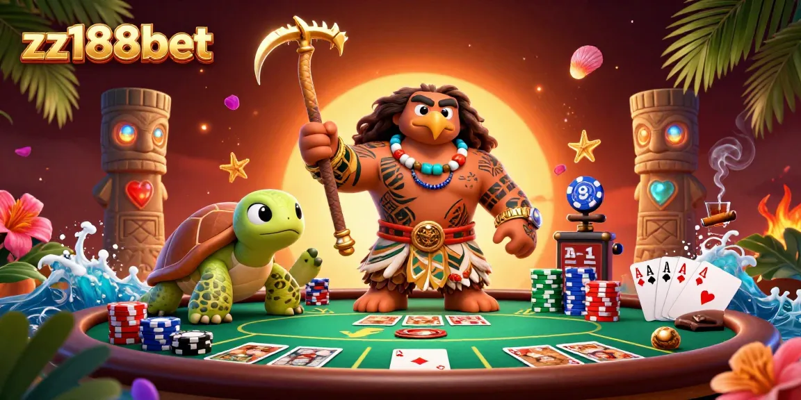 Engage with zz188bet through a vibrant casino-themed illustration with thrilling poker action.
