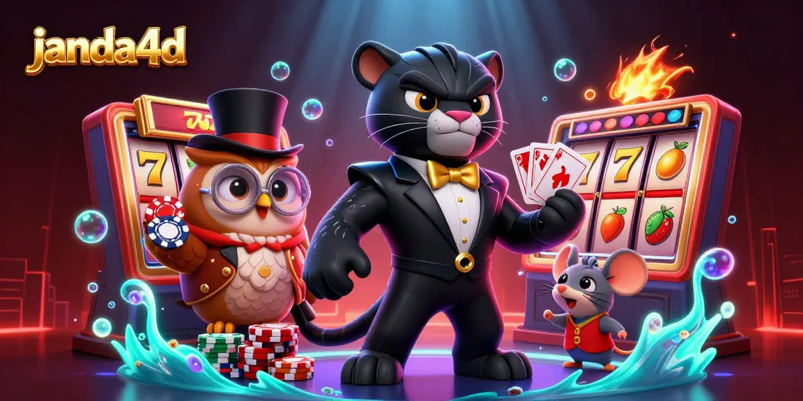 janda4d memukau dengan panther yang elegan, burung hantu, dan tikus beruntung dalam slot 3D yang ceria dan berwarna