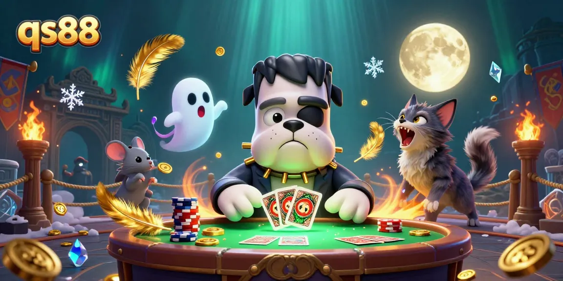 Experience thrilling gameplay at qs88 with ghostly characters in a vibrant online casino landscape.